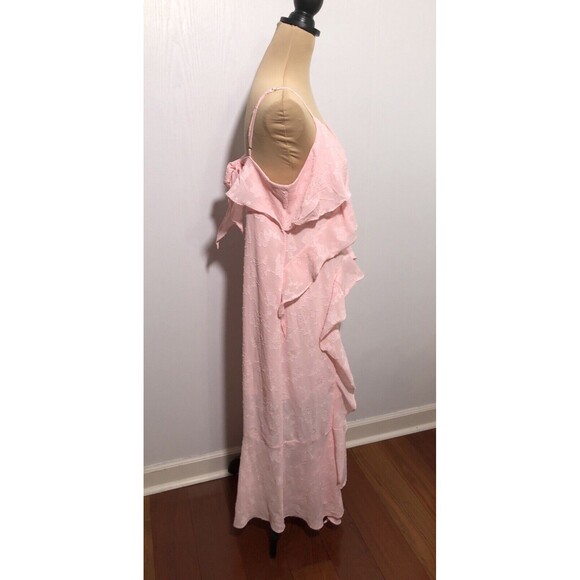 Wild Fable Dress Women's Large Pink Pastel Ruffle Textured Midi Slip Y2K New - Picture 9 of 16